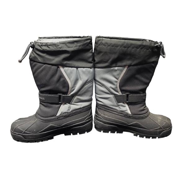 L.L Bean Black Nylon Warm Insulated Waterproof Winter Skiing Snow Mid Calf Boots - Picture 2 of 10